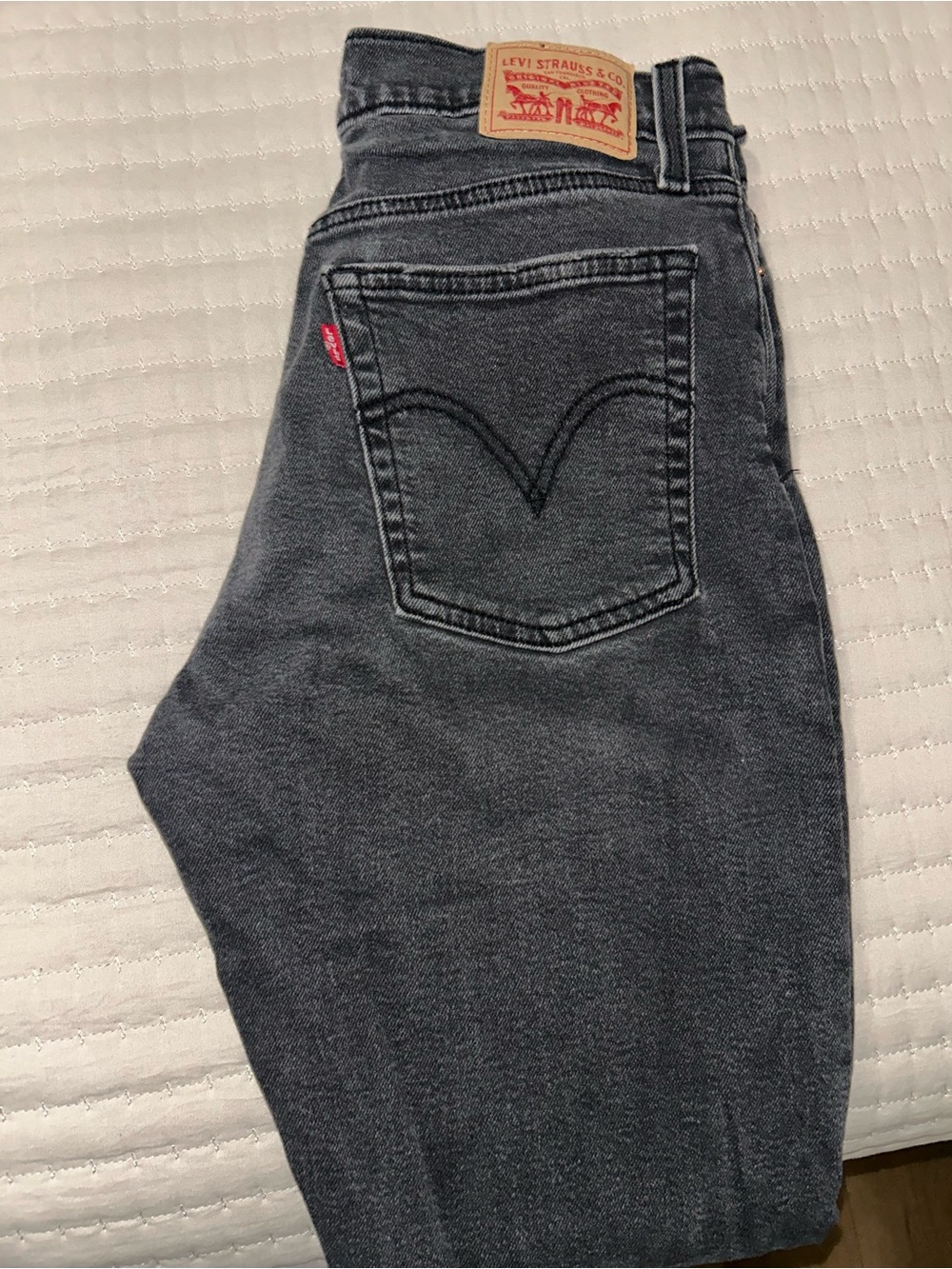 Levi's Black Wash High-Rise Denim Jeans